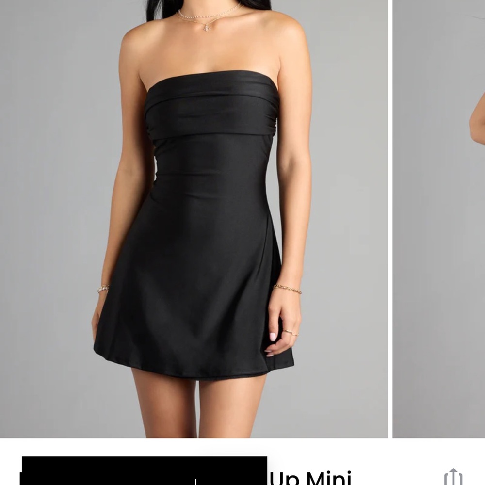 Elegant Black Strapless Dress